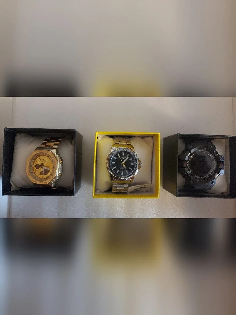 3 Invicta Activa Mens Watch Lot Gold Silver Black Sport Brand New In Boxes